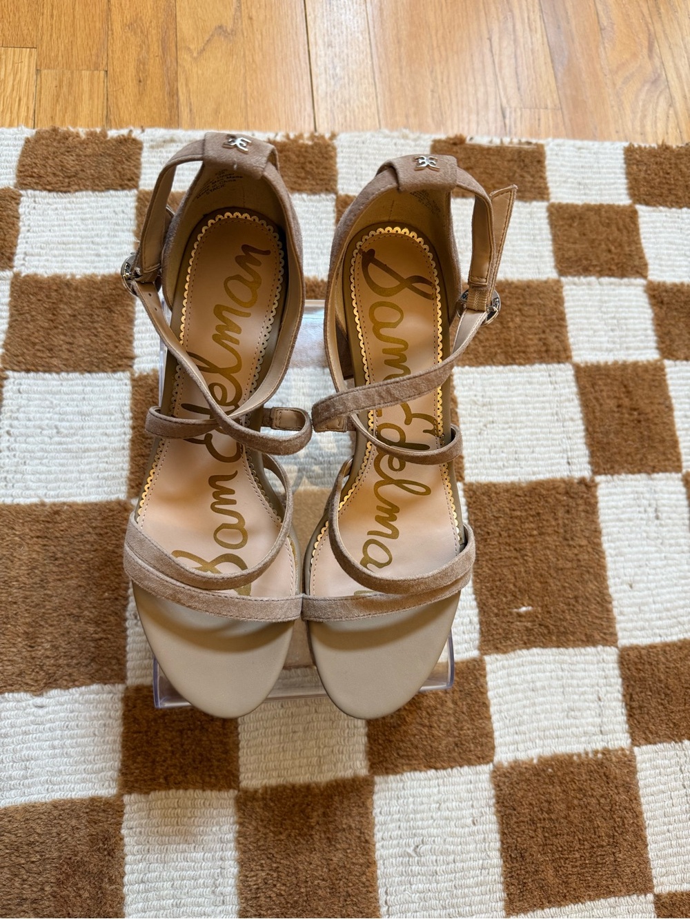 Sam Edelman Taupe Suede Strappy Heel Sandals